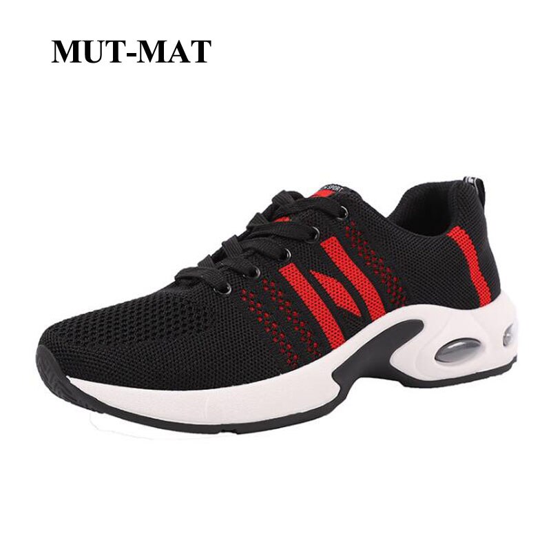 Lace-Up Hollow Mixed Colors Sneakers
